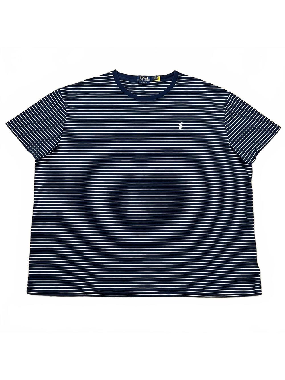 Polo Ralph Lauren Mens Blue White Striped T Shirt Size 2XL